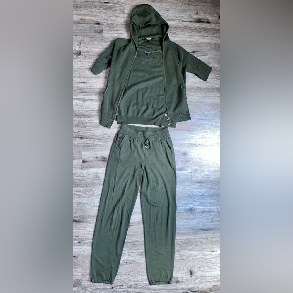Loro Piana Olive Green Track Pants & Hoodie Set